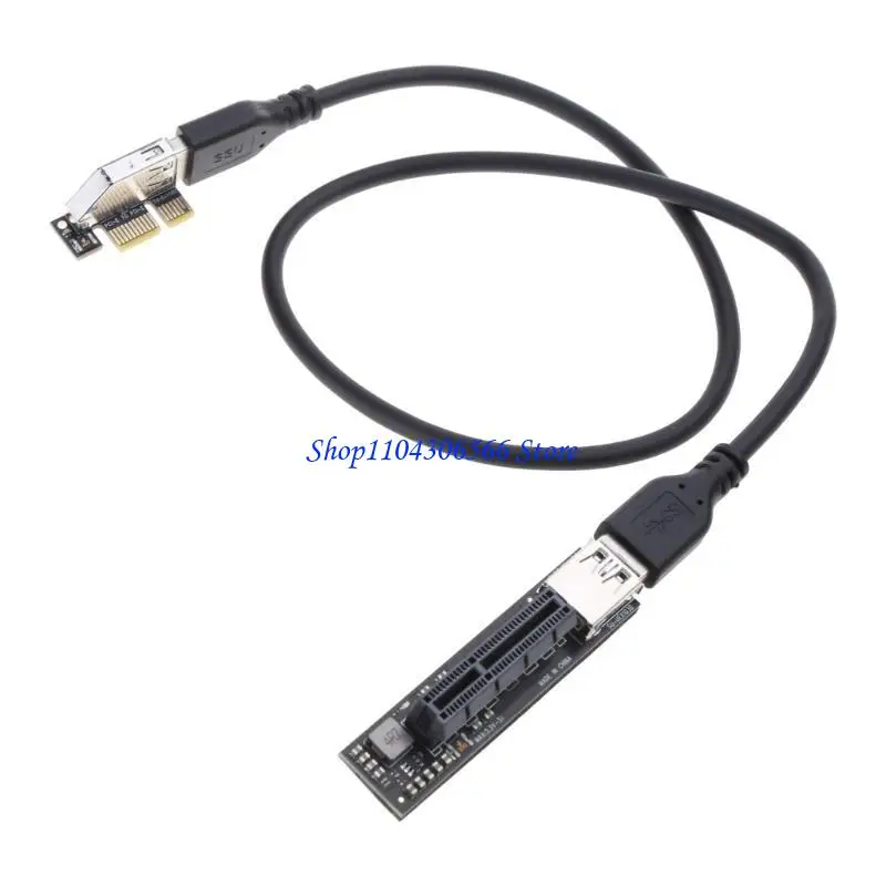 

02DD Переходник для платы расширения PCI-E 1X на PCI-E Разъем PCIE с кабелем