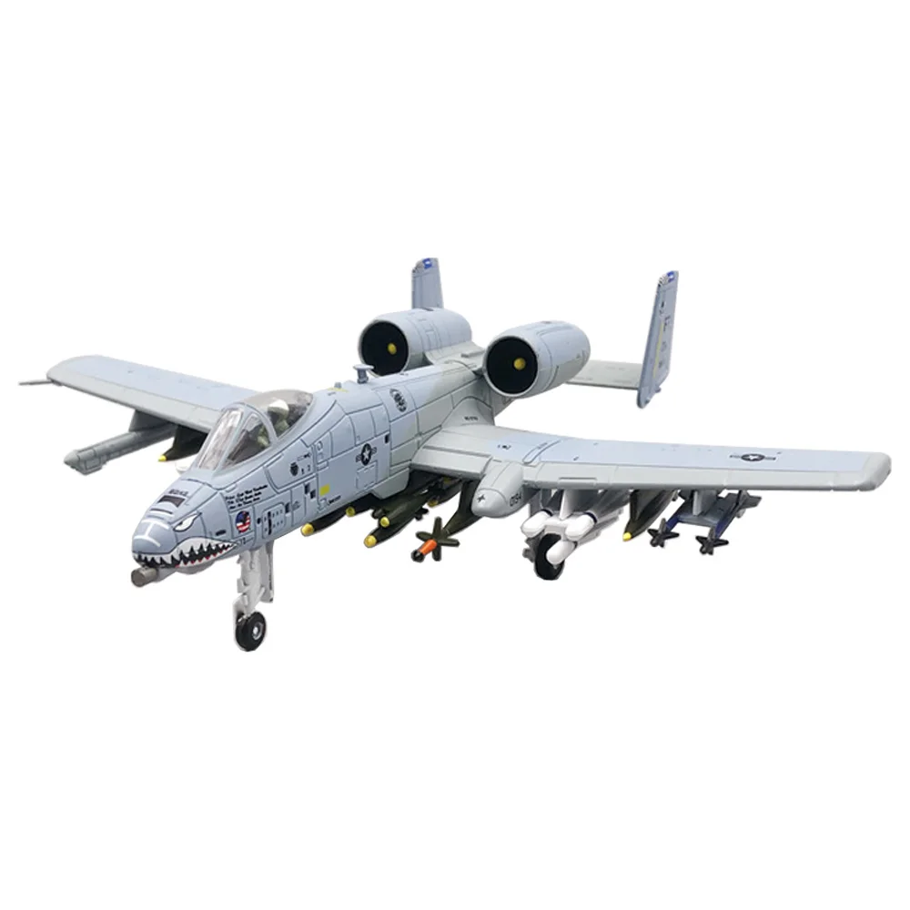 1:100 Scale US A-10 A10 Thunderbolt II Warthog Hog Attack Plane Fighter Diecast Metal Airplane Aircraft Model Children Boy Toy