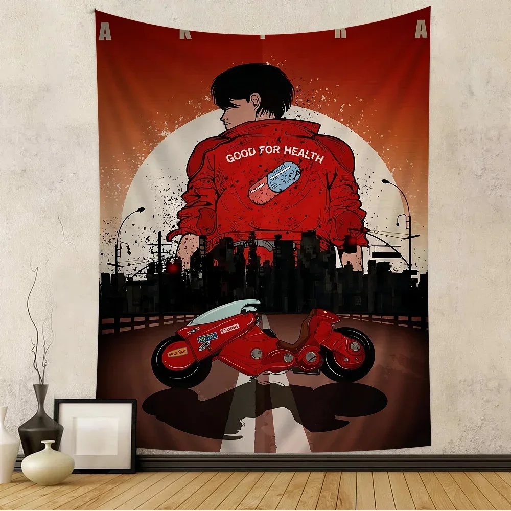 أنيمي أكيرا الكرتون نسيج ، نسيج الجدار البوهيمي ، ماندالا ديكور المنزل #2