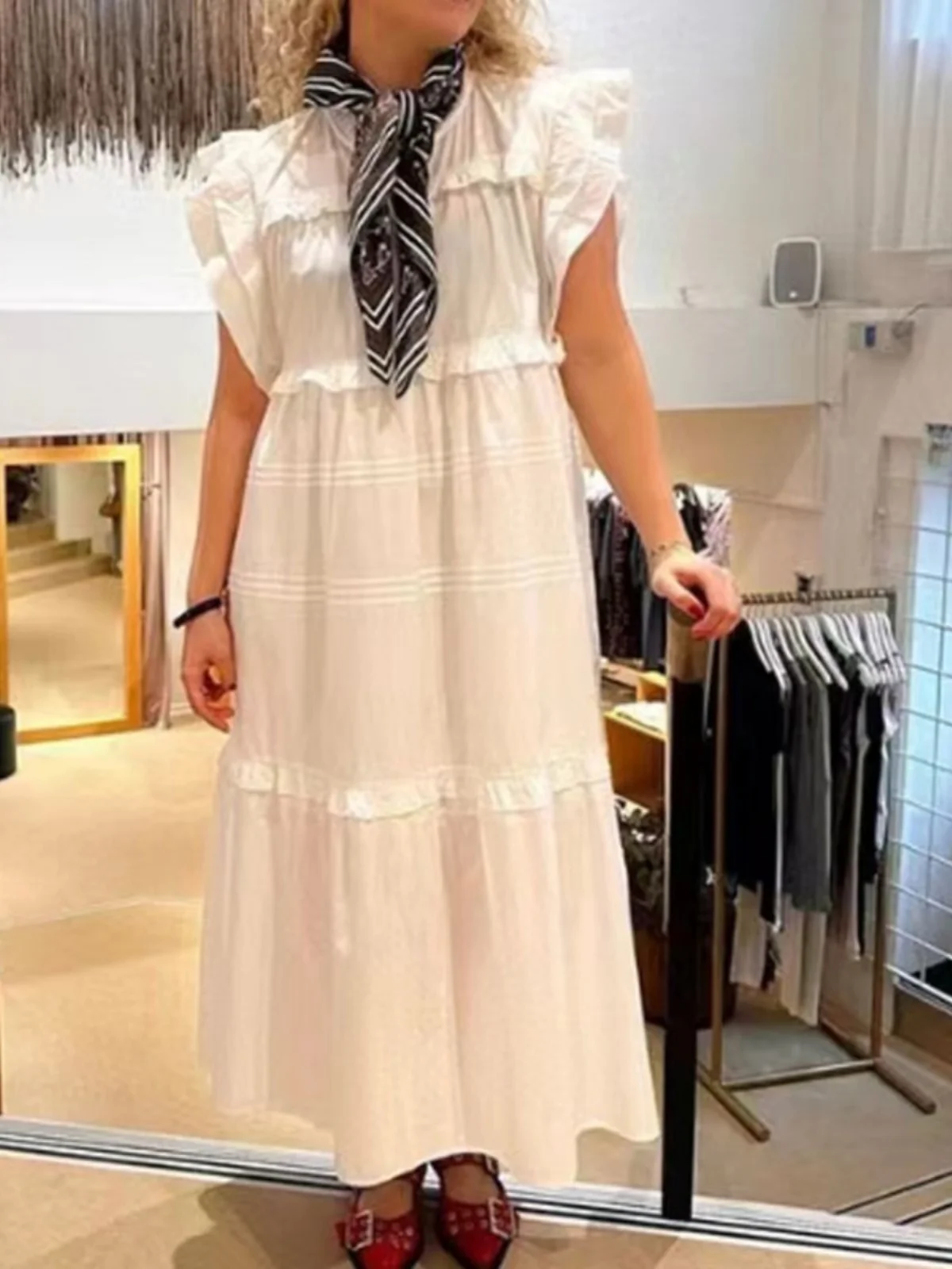 Summer Vaion Sle Loose Women's Dr Pure Color Svel Floral  Hooded Dr Casual Comfortable Cotton Dr