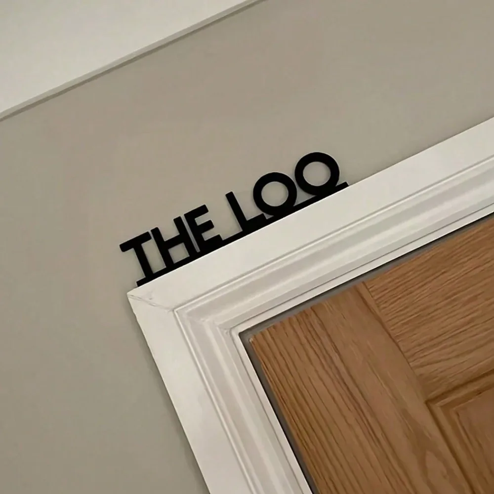Modern Metal Bathroom Sign Wall Decor Funny Housewarming Gift