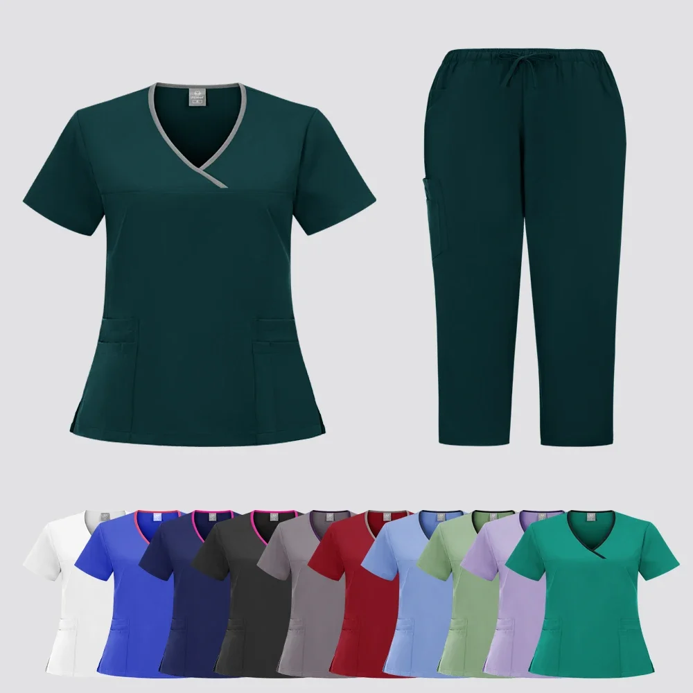 Medical Scrubs Uniform Hospital Doctors Fashion Women Clothes Nurses Accessories Dental Clinic Beauty Spa Salon Workwear Sets