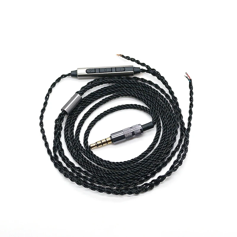 3,5mm Buchse Kopfhörer Reparatur kabel DIY Headset Ersatz kabel mit Mikrofon Lautstärke regler schwarz