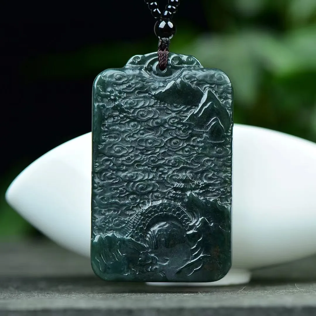 Fine Hetian Jade Wealth Pendant Jewelry 8850#