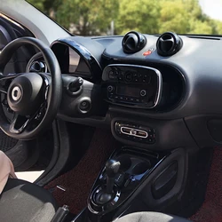 Car Interior Modification Black Styling Window Lifting Decorative Stickers For Smart 453 Fortwo Forfour Car Accessories