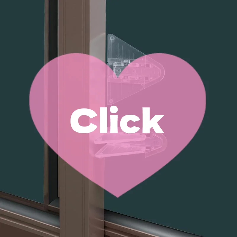 Sliding Door Window Protection Lock Child Lock Safety Butterfly Sliding Locks Anti-Pinch Wardrobe Locking Children Protection