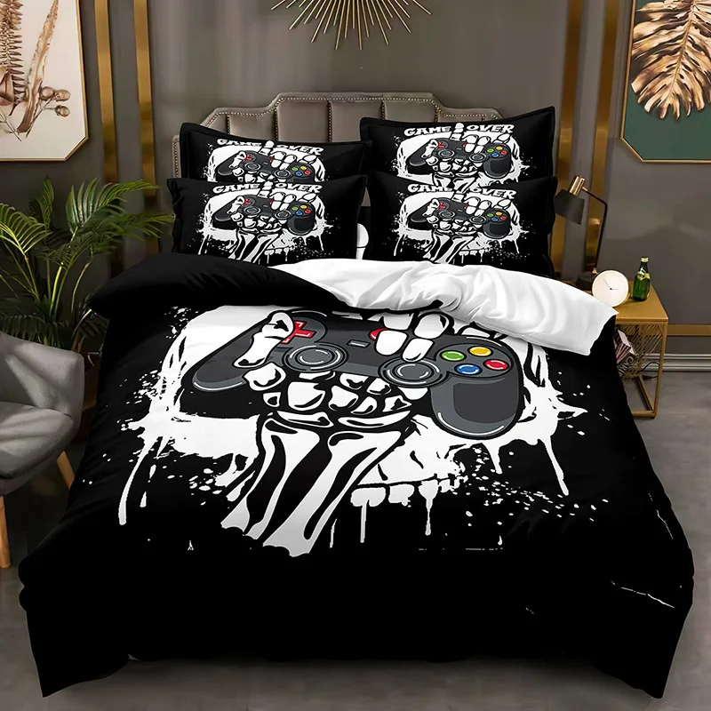 Imagem -06 - Gamer Bedding Sets para Meninos Duvet Cover Grupo Consolador de Videogames Playstation Designs Conjunto de Cama com Fronha