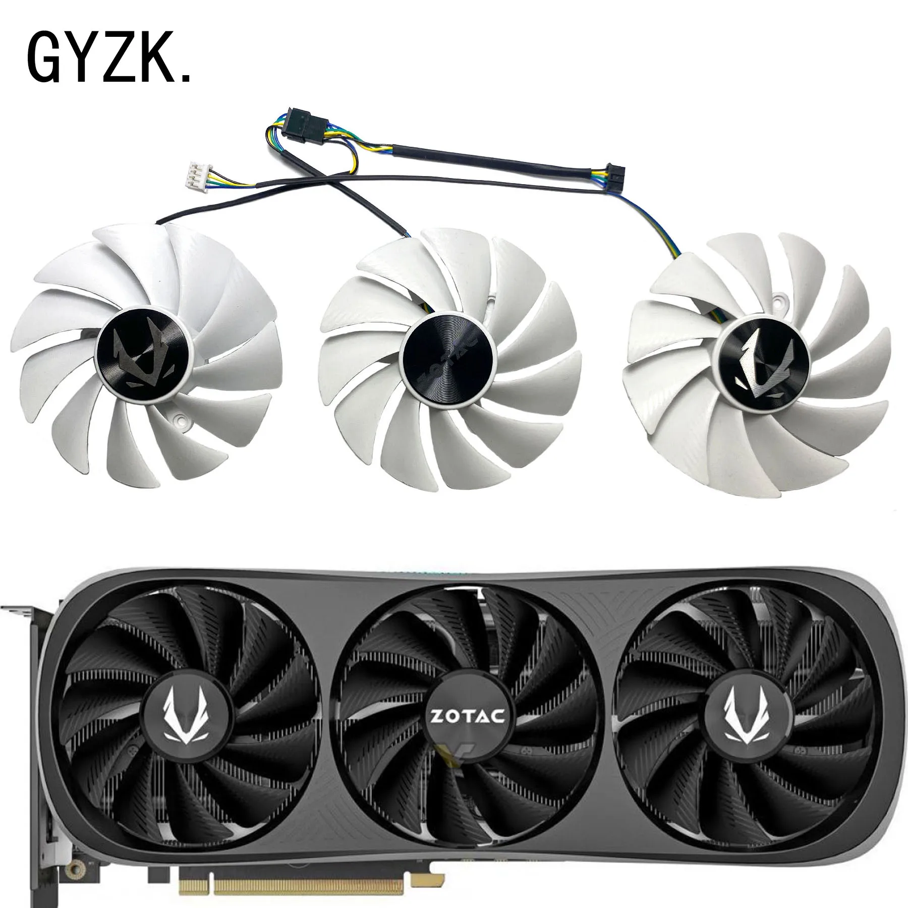 ใหม่สำหรับ ZOTAC GeForce RTX4070แอมป์ Airo กราฟิกการ์ด4070ti GA92S2U อะไหล่พัดลม