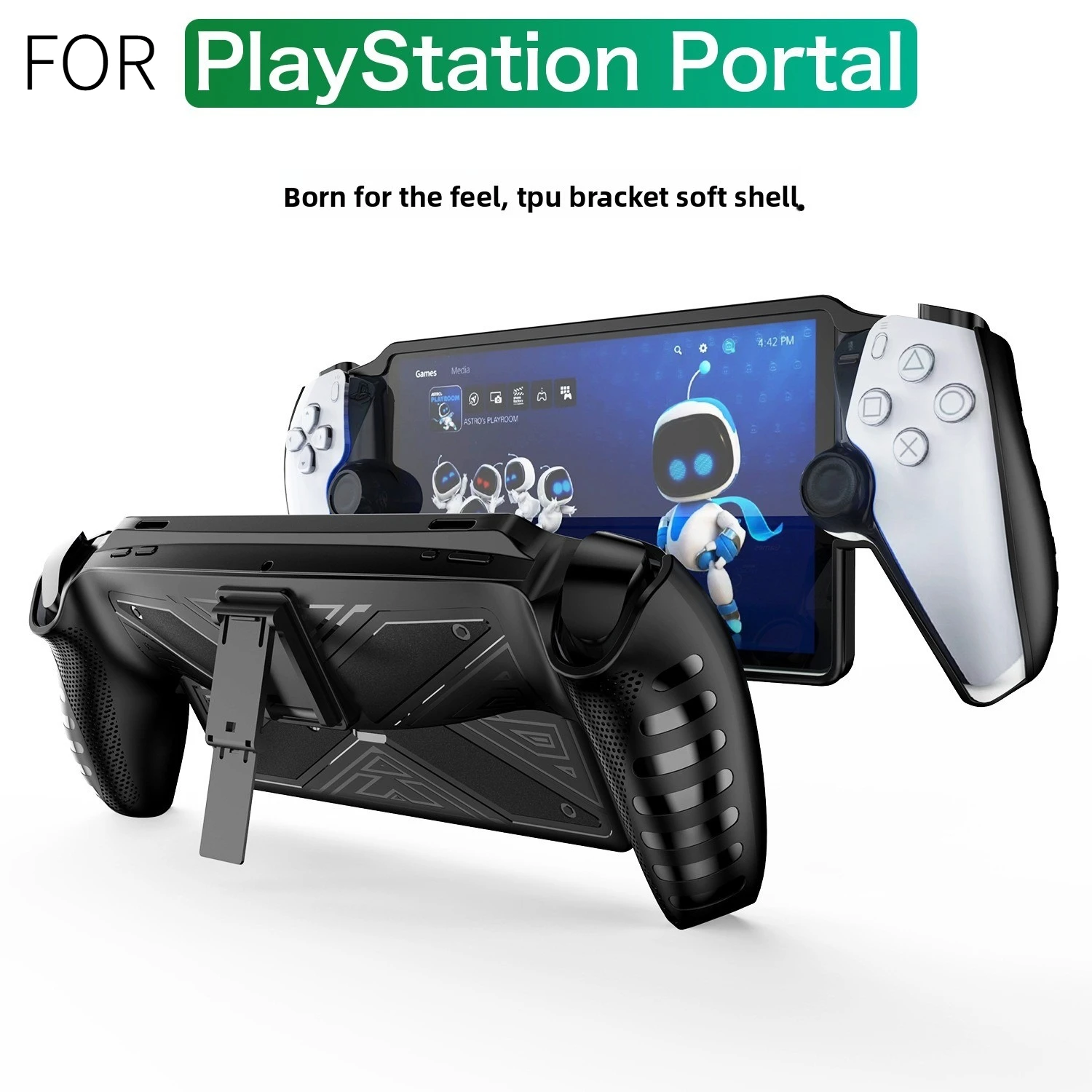 

Защитный чехол из ТПУ для PS Portal с кронштейном, чехол для игровой консоли, защитный чехол от царапин, чехол-накладка для аксессуаров SONY PlayStation 5