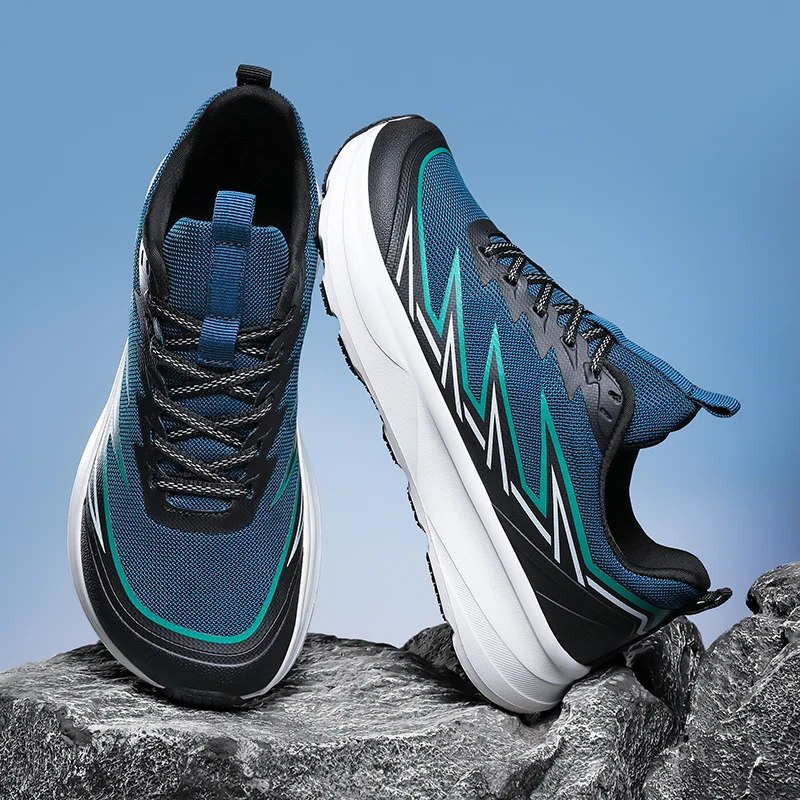 Fashion Wide Fit Sneakers Men Running Shoe Cushioning Walking Shoes Breathable Mesh Athletc Footwear Fashion  Male Sneakers