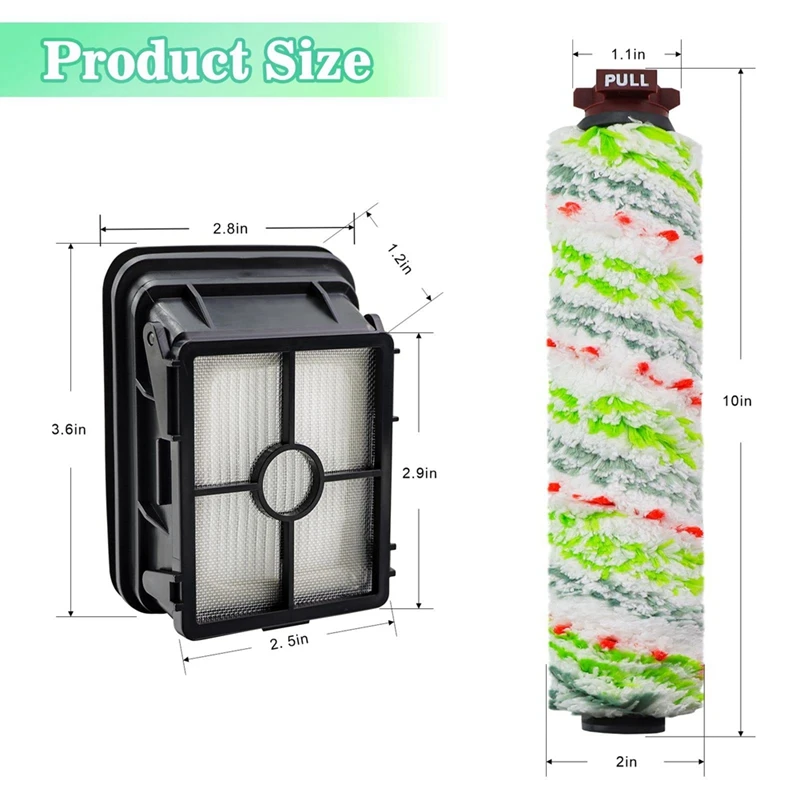 ترقية وظيفية! استبدال بكرة فرشاة فلاتر هيبا لبيسيل 1866 1868 1926 1785 Crosswave مكنسة كهربائية الملحقات