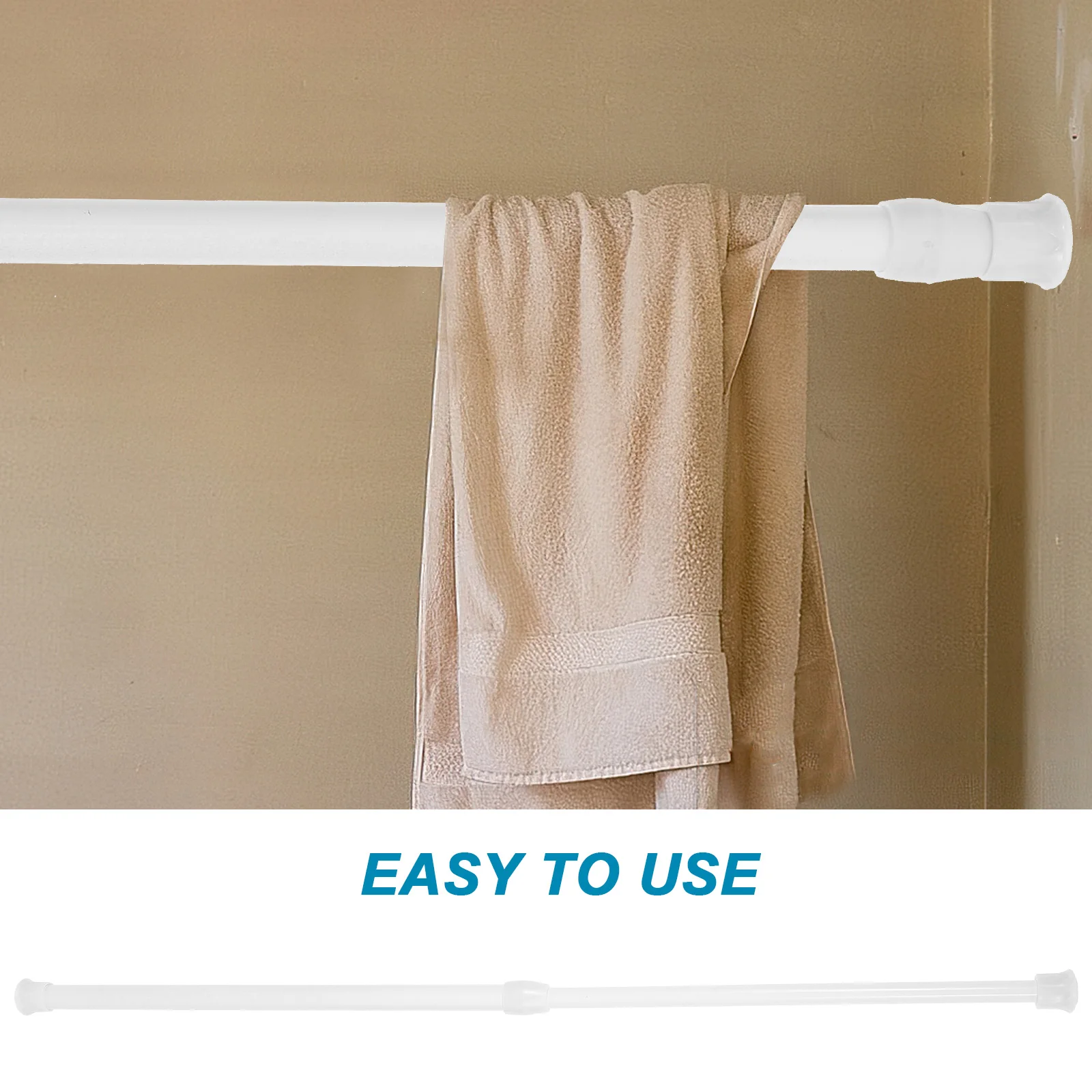 

Telescopic Rod 30-50Cm Adjustable Expandable Pole For Curtain Clothes Drying No Drill Installation Tension Rod Home