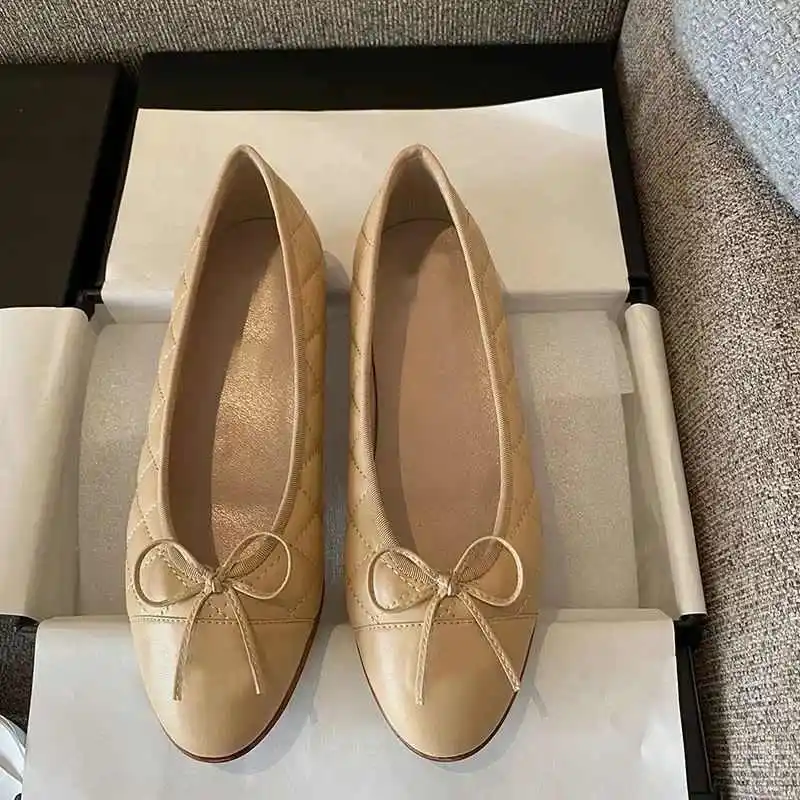 

2025 Flat Ballet oes Color Bloing Pu Slow Mouth Sweet Sle Casual Faion oes for Youth Beach Scenarios Flat Heel