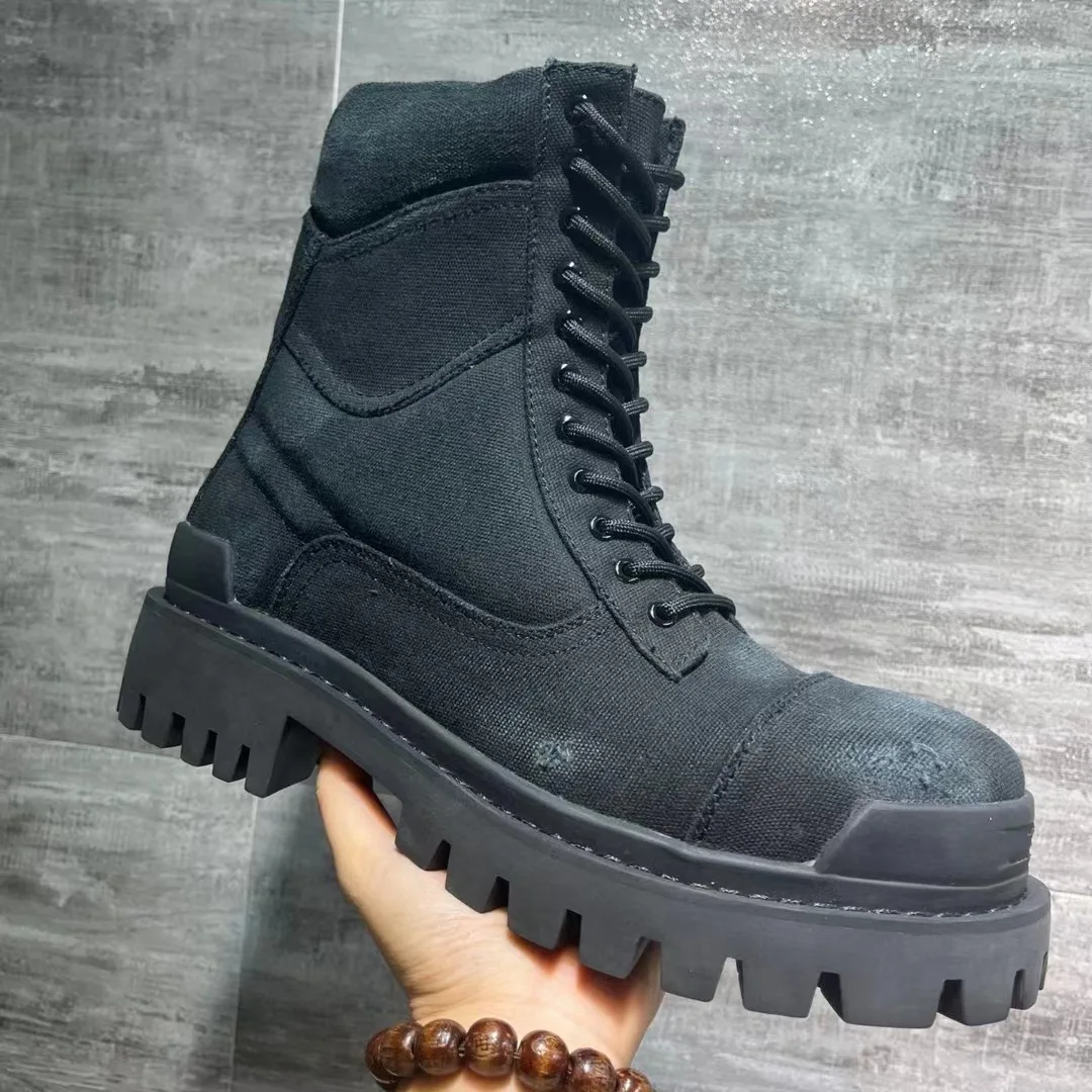 Men\'s 2023 Winter New Boots Made of Old British Style Thick Sole, Elevated and Versatile Short Boots, Motorcycle Boots