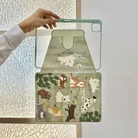Funda de dibujos animados con rotación de 360, carcasa bonita con soporte para ranura para lápiz, para IPad Air11 Pro11 Air13 Pro13 2024 9,7 10,2 10,5 11 10,9 pulgadas, novedad de 12,9
