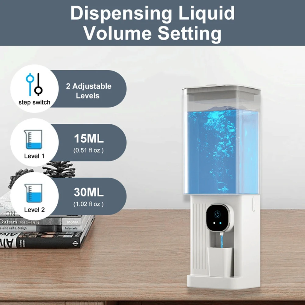 Y31A Mouthwash Dispenser for Bathroom, 700ML Smart Mouthwash Dispensers ,Wall Mounted Automatic Mouthwash Dispenser