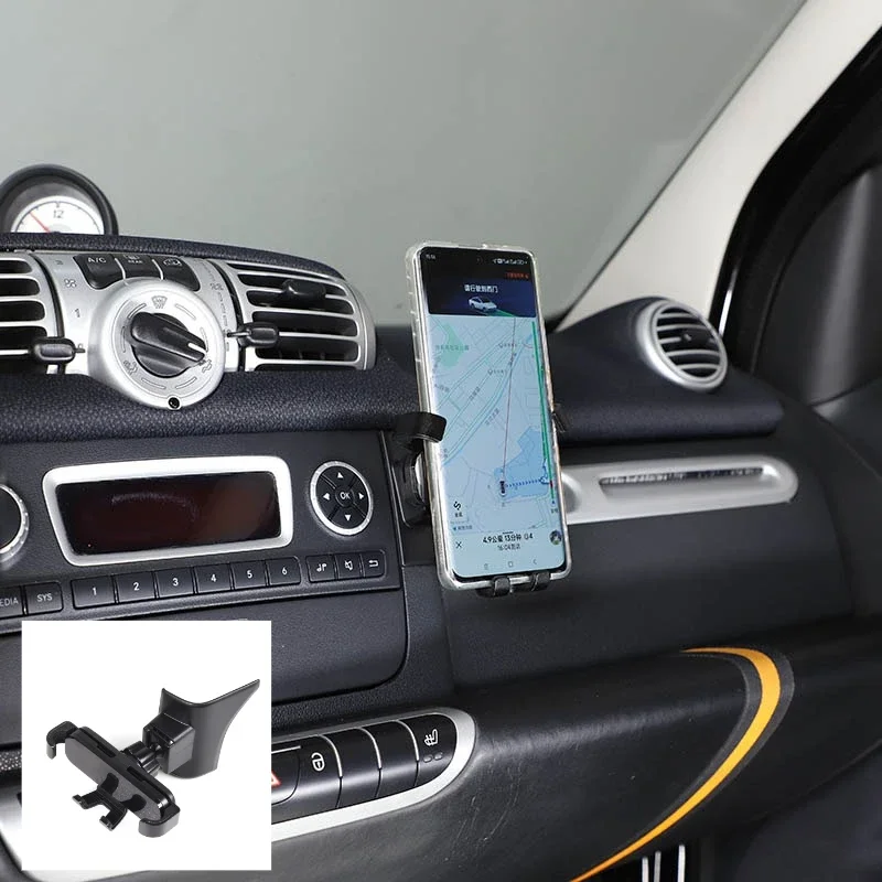Fit For Mercedes Benz Smart 451 For two 2011-2015 Center Console Cell Phone Holder Mount Car Glove Box Left Phone Mobile Bracket