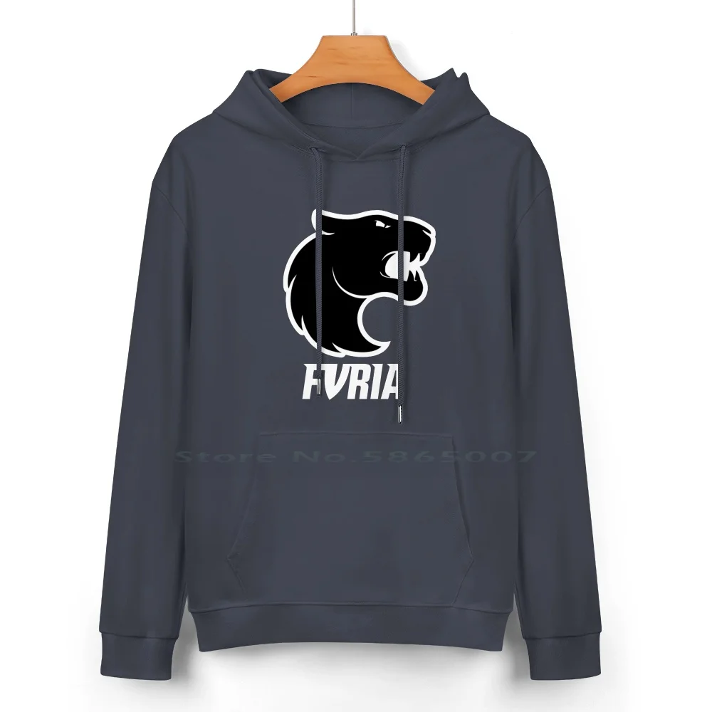 Furia Esport Pure Cotton Hoodie Sweater 24 Colors Team 100% Cotton Hooded Sweatshirt For Women Men Unisex Gifts Heat Transfer