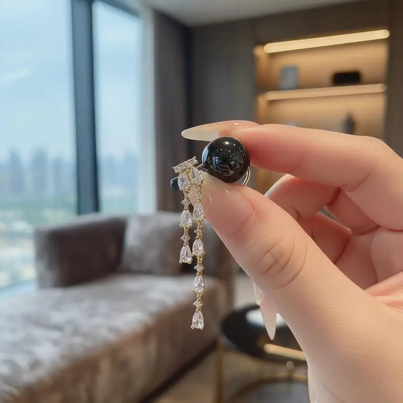 Earphone Decor Accessories Elegant Mini Waterdrop Ear Clips 2PCS Durable DIY Headset Custom Fashion Decoration Rhinestone Cuff