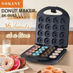 Houselin Mini Donut Maker Machine, Non-Stick, Maakt 16 Donuts