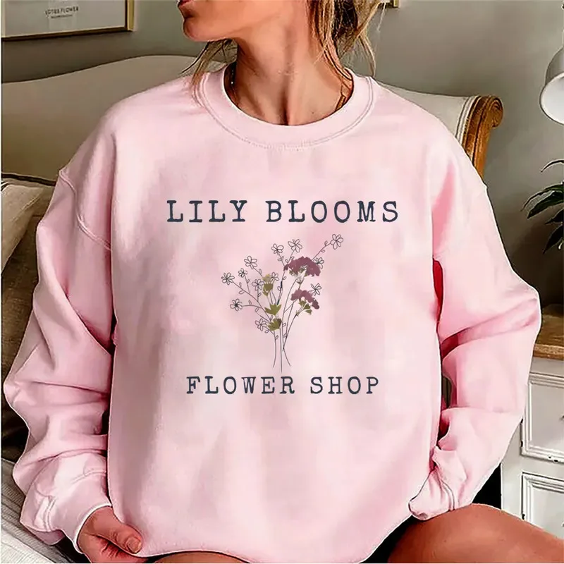 

DY20It Ends with Us Толстовка Lily Blooms Floral Shop Толстовка Colleen Hoover Booktok Минималистичные книжные толстовки для девочек