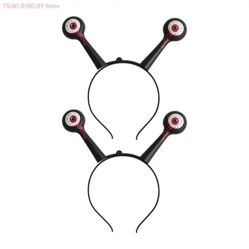 62KE 2 ชิ้นพลาสติก ผม Band Spooky คนต่างด้าว Headpiece สำหรับคอสเพลย์กิจกรรม