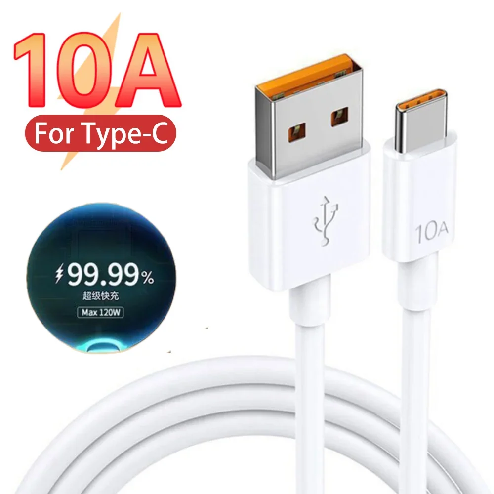 

120W 10A Type-C USB Cable Super Fast Charing Line for Xiaomi 22 Huawei Oppo Series Quick Charging USB C Cables Data Cord