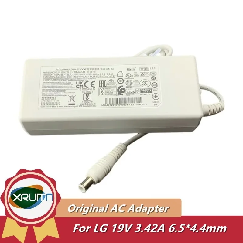 Original For LG 49LJ510M 49LJ5100UC TV LCAP40 EAY63031604 65W AC Adapter Charger DA-65G19 DA 65G19 19V 3.42A 65W Power Suppl