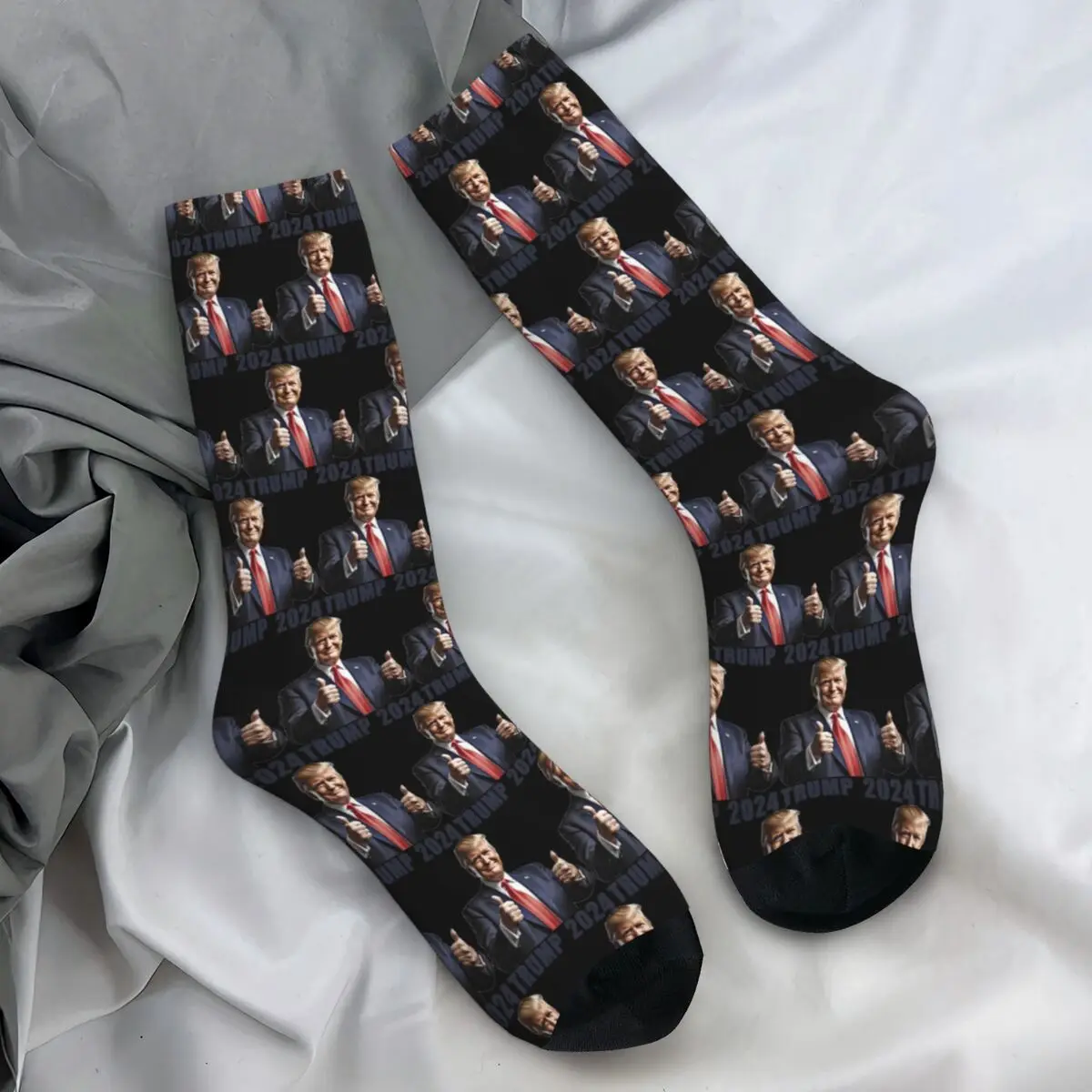 Donald Trump Presidential Stockings Presidential Election Custom Leisure Socks Autumn Anti Slip Socks Men Comfortable Socks