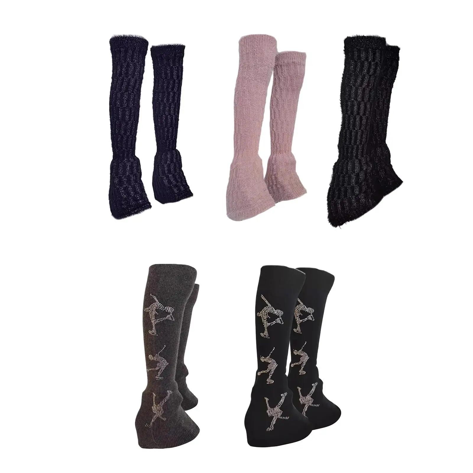 

2 легкие теплые гетры для фигурного катания, носки-чехлы для ботинок