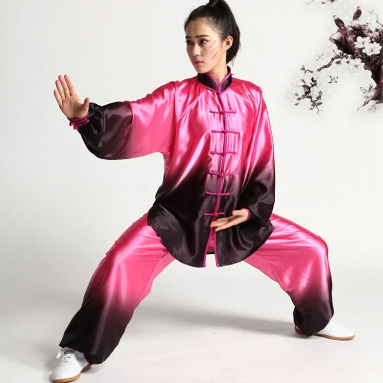 Wushu Clothing Martial Art Uniform Kung Fu Dress Tai Chi Clothes Unisex Women And Men Gradient Breathable Kun Master 2023 New