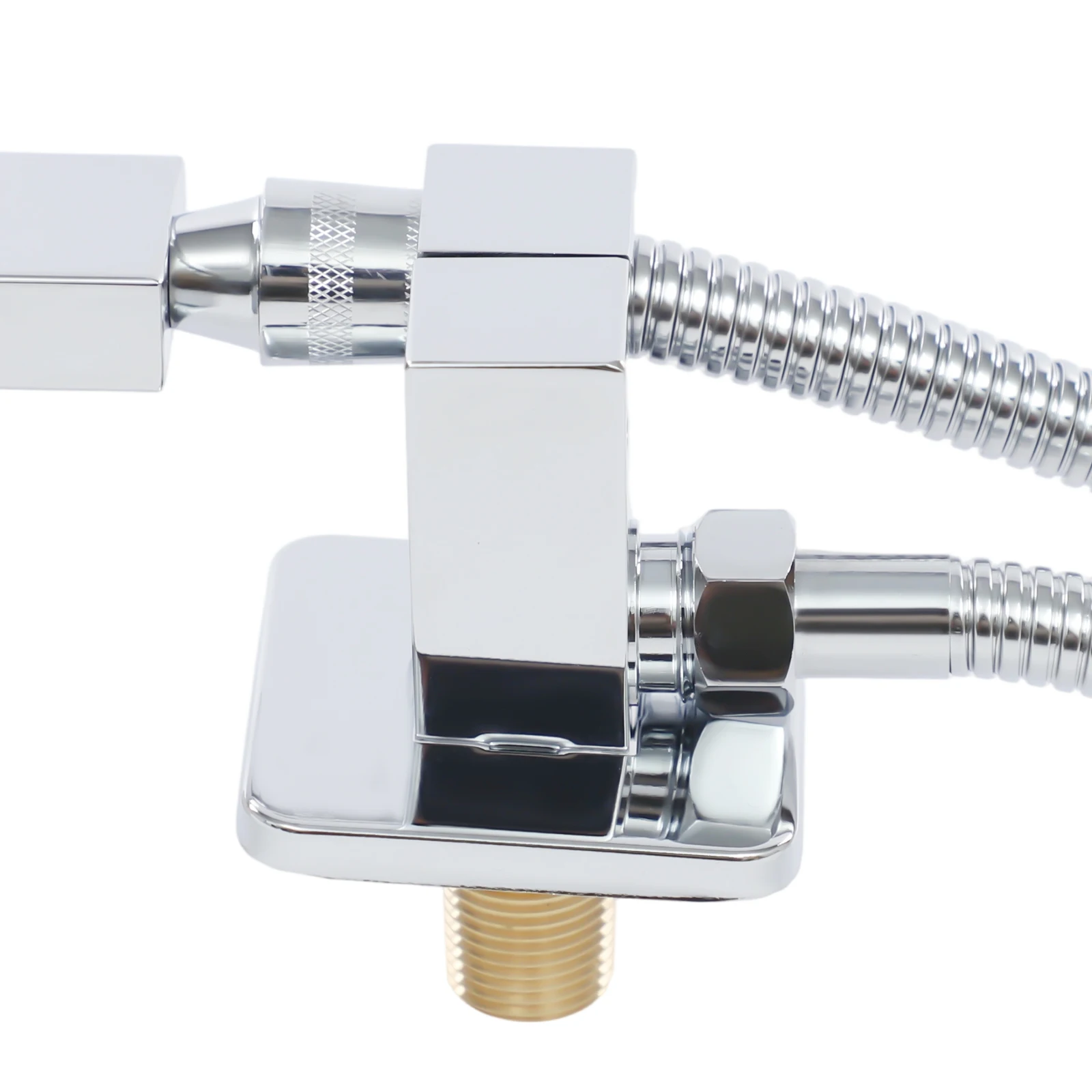 Unterputz-Duschset, wandmontiertes Duschsystem, Badezimmer-Duschset, Silber/Schwarz – Detail 9