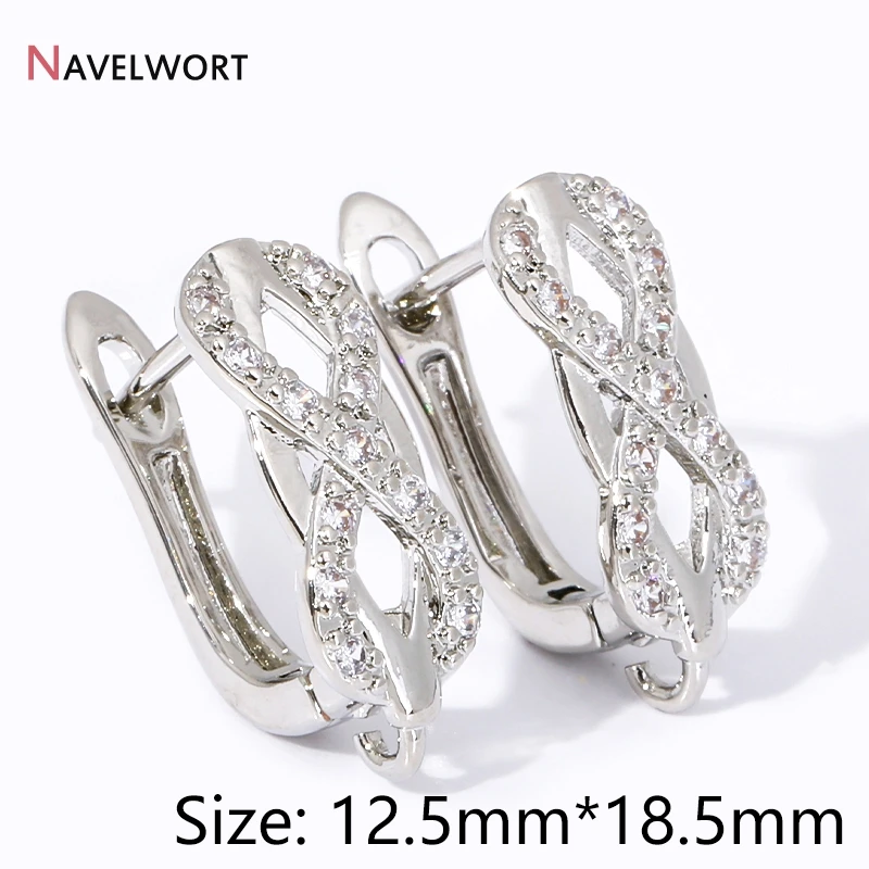 18K Gold Plated Infinite Symbol Earring Hooks For Luxury Earring Making Material,Accessories For Earrings,Brass Earwire Fastener