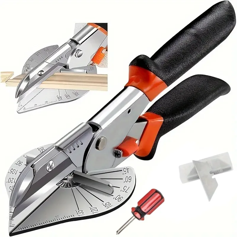 

1Pc Multi Angle Miter Shear Cutter, Angle Shear 45-135 Degree Miter Siding Wire Duct Cutter PVC PE Plastic Pipe Hose Cut