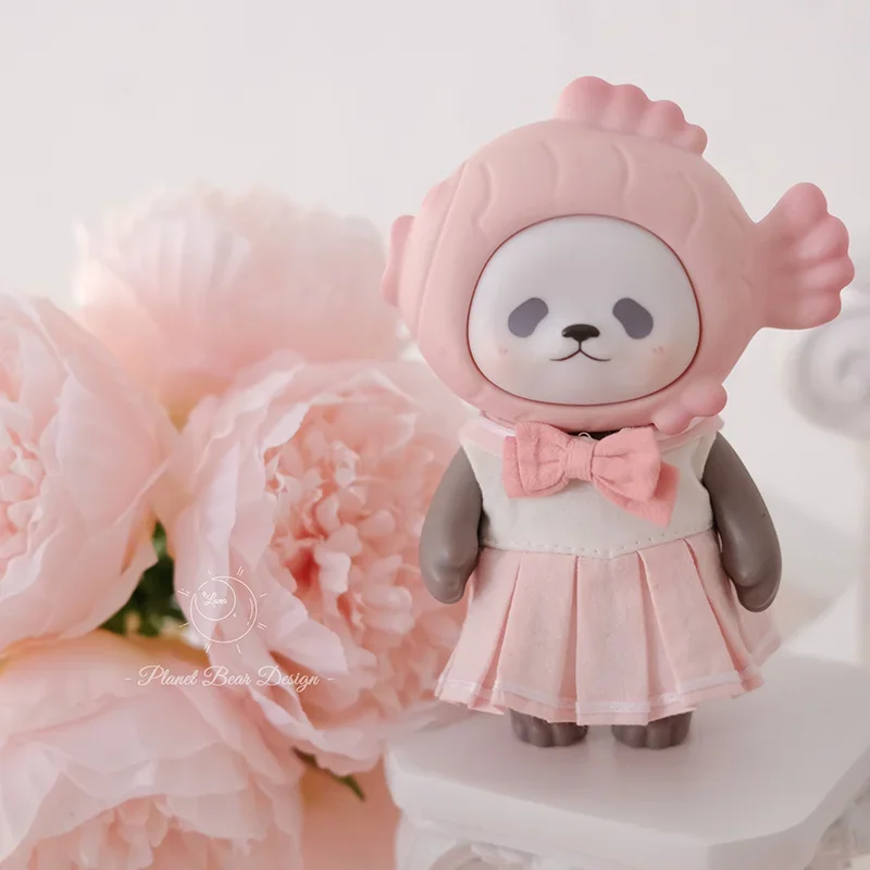 Planetbear Panny Jk Uniform Skirt Snapper Braised Panda Luna Collection Toys Kawaii Decor Desktop Model Dolls Gilrs Gift