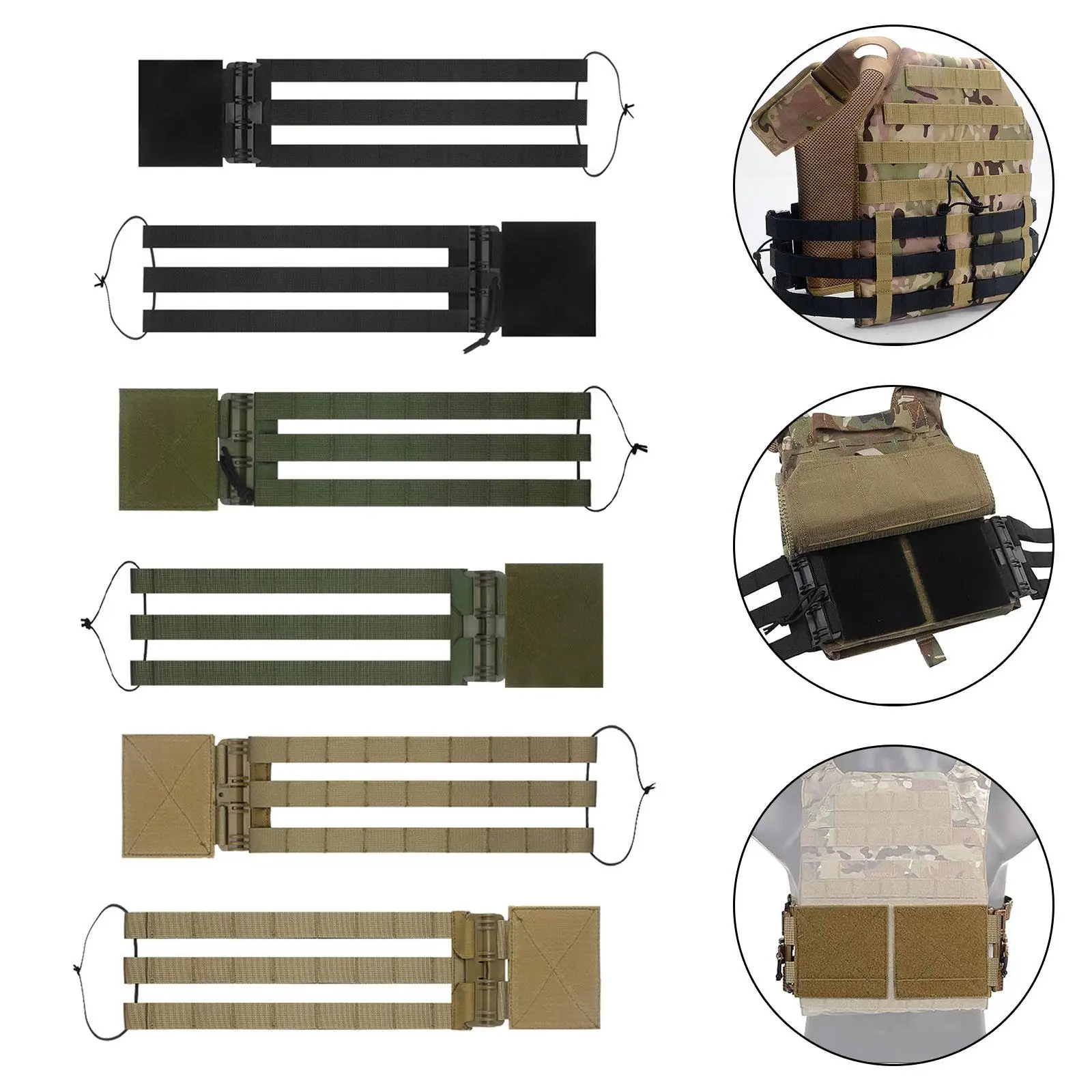 Nylon Three Band Quick Release Vest Strap Universal Gear Easy Install Buckle for Outdoor Sports Enthusiasts
