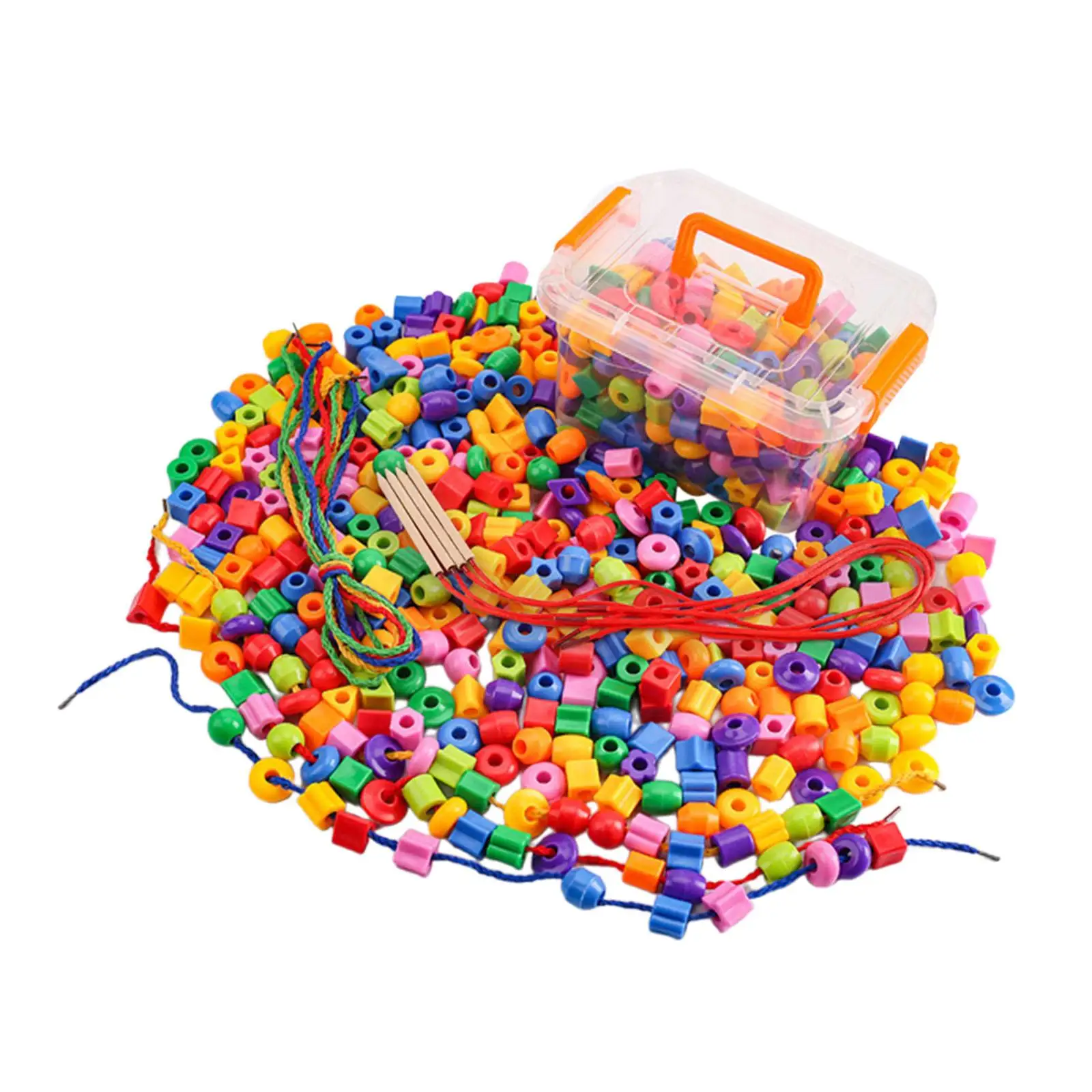 Preschool Learning Toys Lacing Beads for Kids 3 4 5 Years Old Boys Girls Threading Stringing Hand Eye Coordination Set