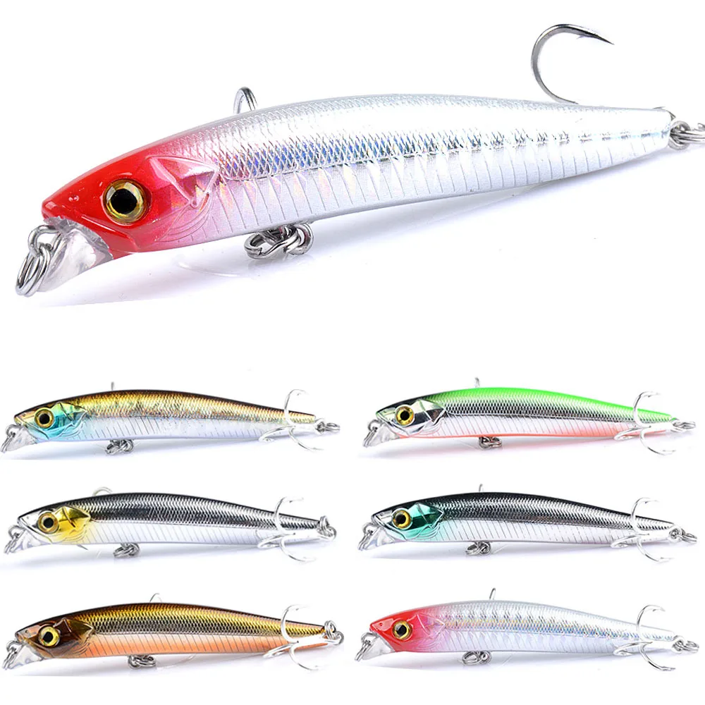 

Far Warp Full Swimming Layer Fishing Bait 7.5CM/8CM Far Casting Quiver Sink 8#/6#Hooks Sinker Minnow Plastic Hard LURE Pencil