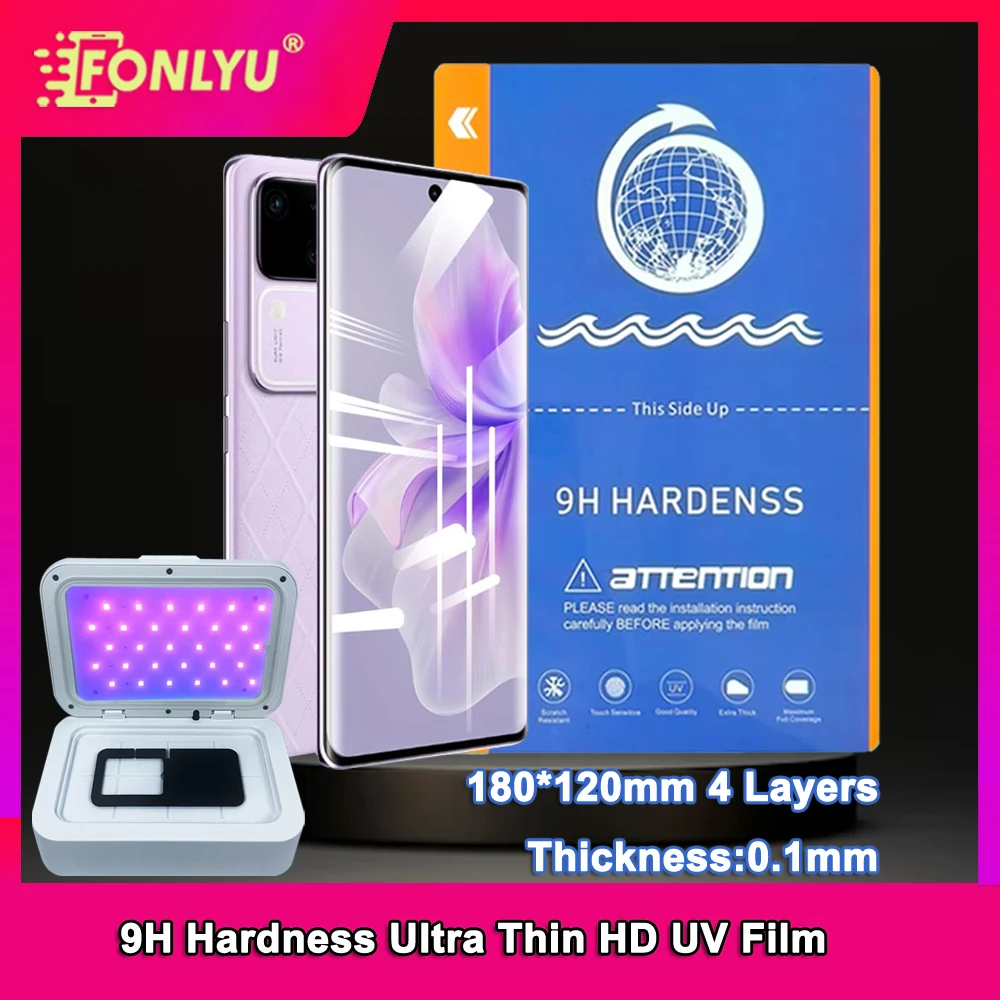 FONLYU HD UV Film Screen Protector for Cutting Machine 9H Transparent Clear Hydrogel Sheet for S24U S23U Curved Screen Protector