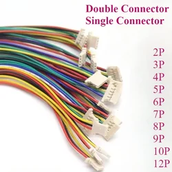 10Pcs Micro JST GH 1.25 2P 3P 4P 5P 6P PIN Male Female Connector With Wire 15cm Cable 150mm GH1.25 Single Double Connector 28AWG