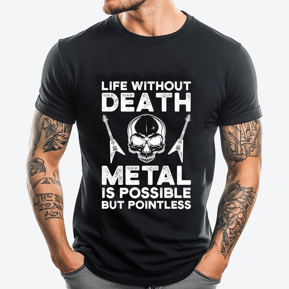 Life Without Is Possible Black Tees Comfort Men's T-Shirt Vaporwave Vintage T Shirts Printed T-Shirt Tshirt Eu Size