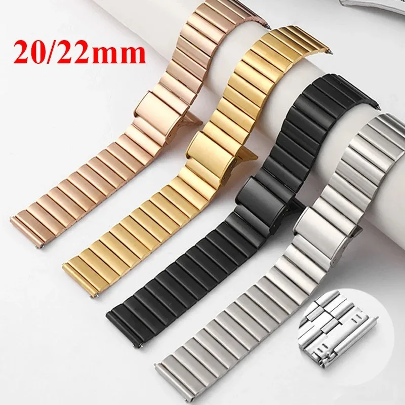 20 mm 22 mm Metallarmband für Samsung Galaxy Watch 7/6/5/4 40 mm 44 mm 4 6 klassisches Edelstahlband Armband Huawei GT4 GT3 GT2E