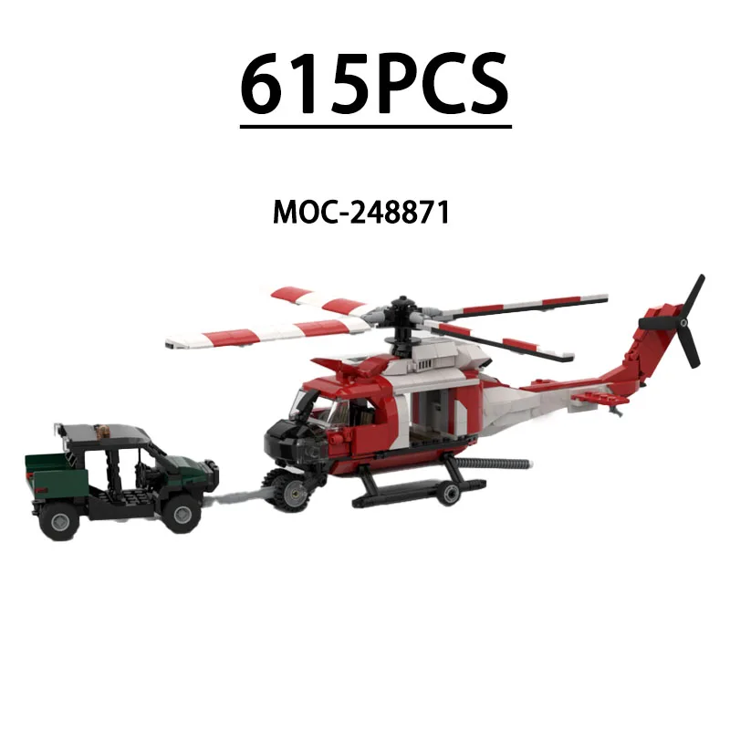 

Конструктор MOC-248871: Модель пожарного вертолета-вездехода, 546 деталей. Игрушка-подарок для детей на День рождения, Рождество, Новый год.