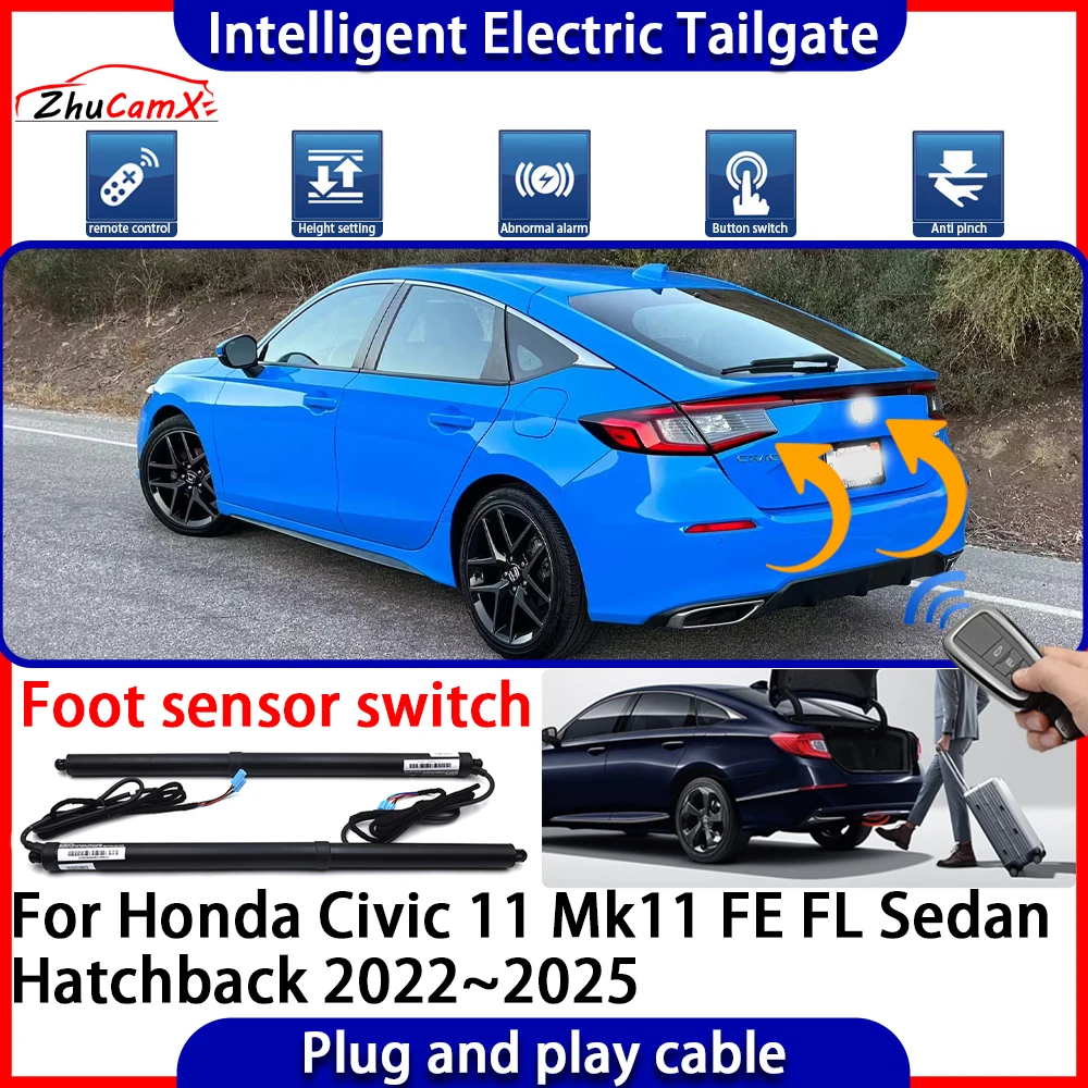 Automatic Lifting Kit Trunk Intelligent Electric Tail Gate Lift Tailgate for Honda Civic 11 Mk11 FE FL Sedan Hatchback 2022~2025