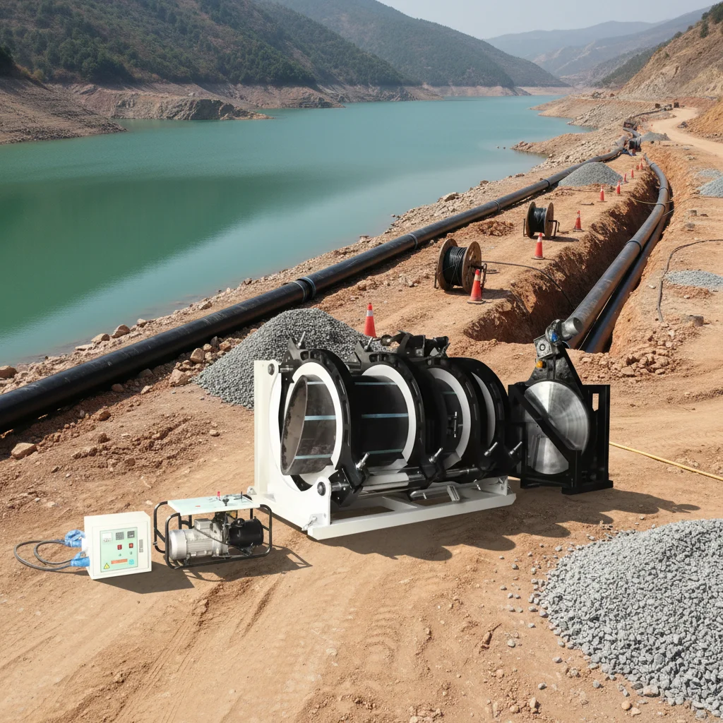 New Hydraulic CE ISO Certified 380V 50-60Hz HDPE PP 160-1000mm Butt Fusion Welding Machine For Plastic Pipes 5000W/8000W