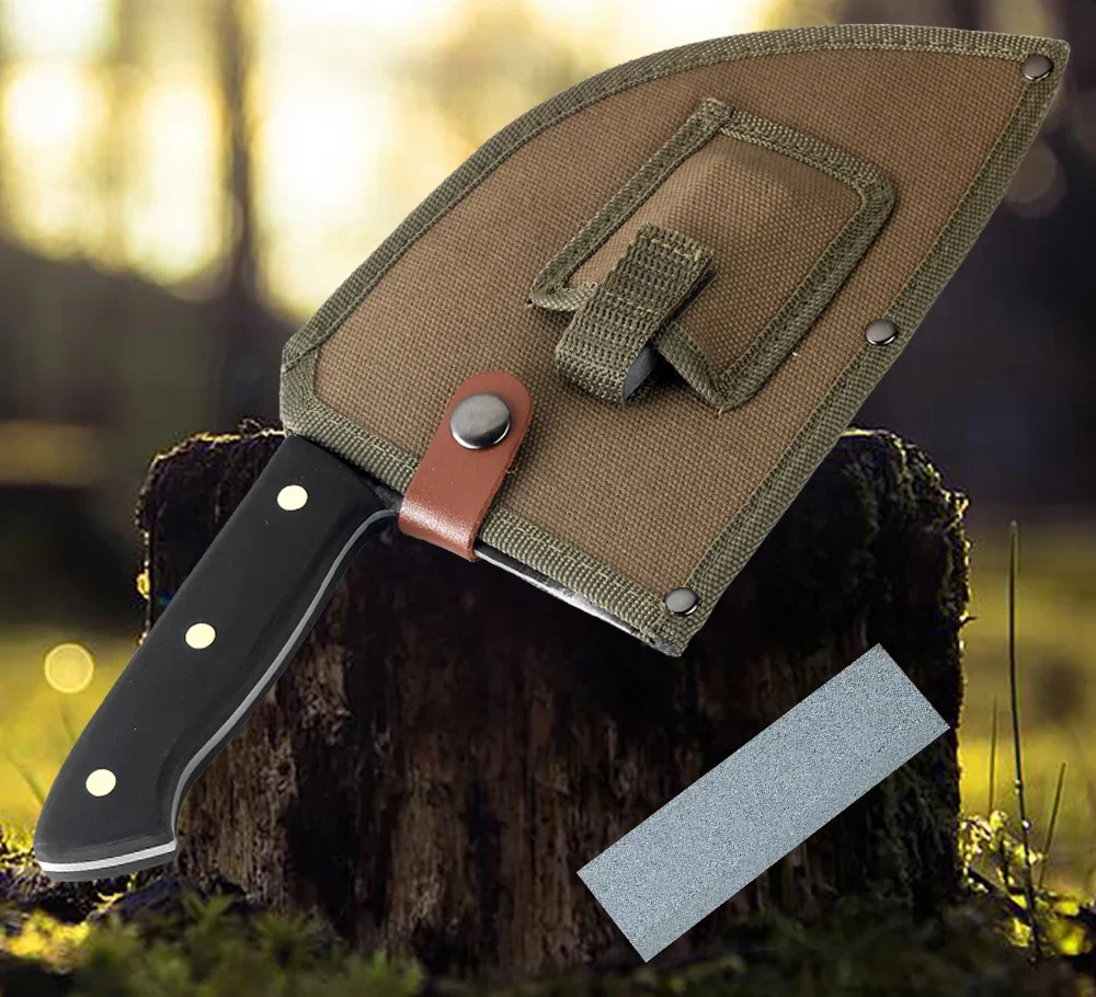 Cleaver Knife Handmade Forged Chef Knife High Hardness Steel Blade Full Tang Butcher Slaughter Pro Kitchen Chopping Slicing Tool