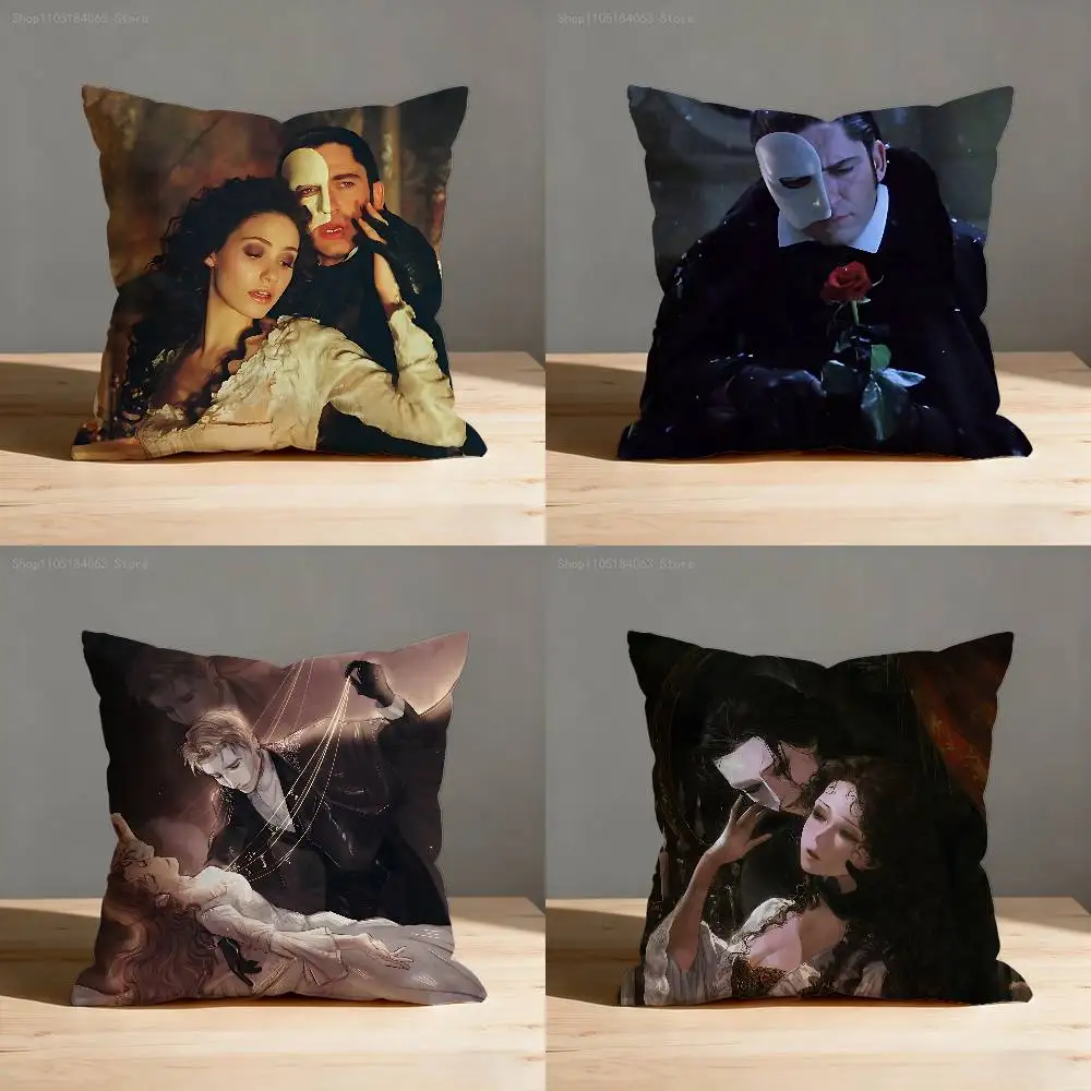 

The P-Phantom of the O-Opera Pillow Case For Sofa Decor Car Office Room Printing Cushion Cover Decorations and Protector