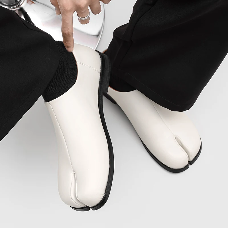New men split toe loafers personalized,fashionable simple dry breathable unisex commuting single shoes