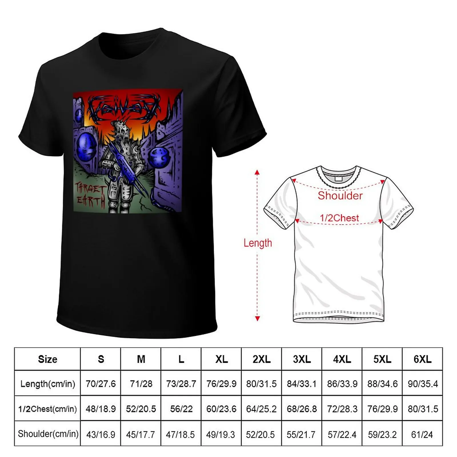 Voivod - Target Earth album 2013 T-Shirt Plus Size Non-Shrink T-Shirt