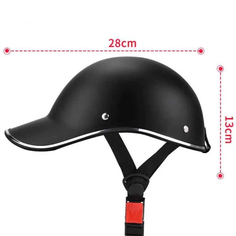 Motorcycle safety helmet, baseball helmet, sunscreen waterproof half helmet, black helmet